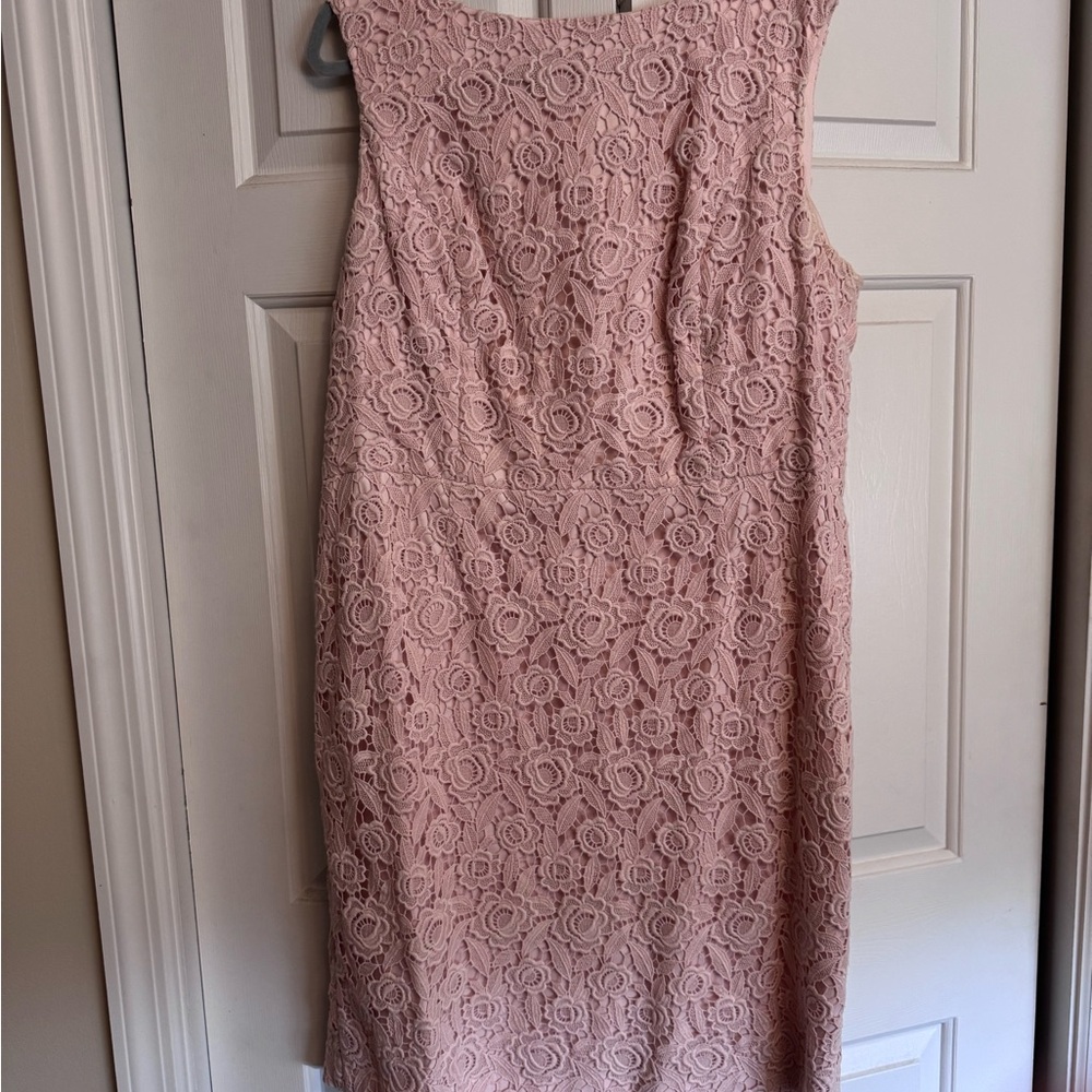 Elegant Pink Lace Dress